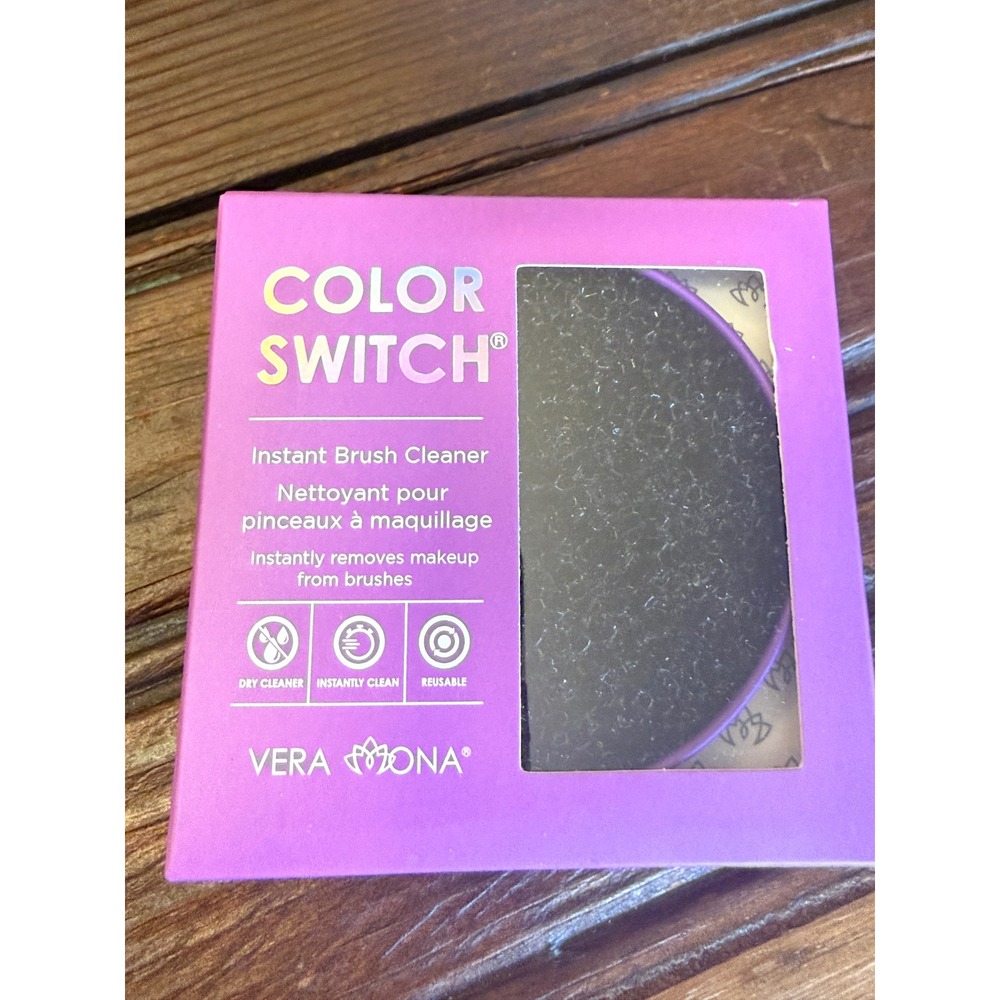 Vera Mona Color Switch Instant Brush Cleaner Reusable Dry Sponge Makeup Tool